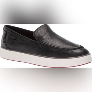 Cole Haan Black and White Leather Loafers